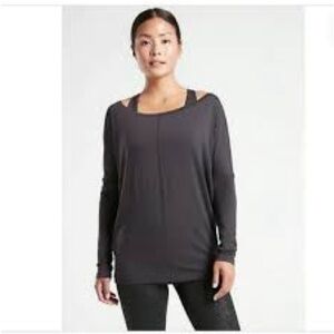 Dark Gray Athleta Essence Flow Top